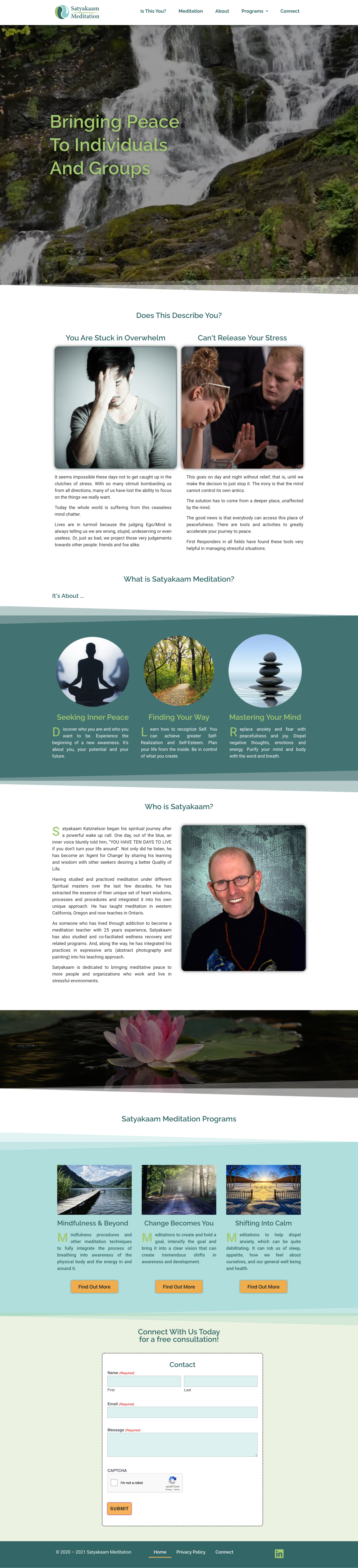 SatyakaamMeditation.ca Website